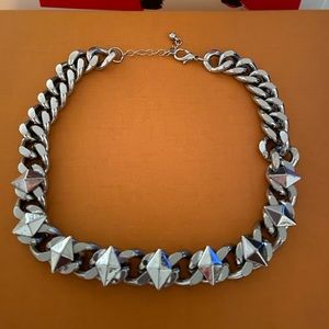 Silver Chain Choker Necklace